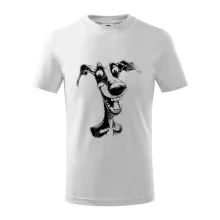 Černobílá karikatura chrt