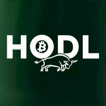 Hodl, nápis a býk Hodl, nápis a býk