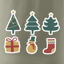 Vánoční sada - stromky a dárky