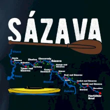 Mapa řeky Sázavy