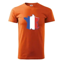 Francouzská vlajka mapa obrys