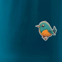 Ptáček kreslený na prsu