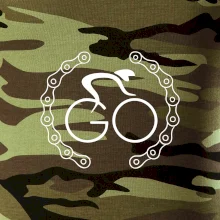 Logo cyklisty a řetěz Logo cyklisty a řetěz
