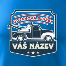Odtahová služba - erb - červený nápis