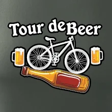 Tour de beer - kolo - pivo a nápis na zádech