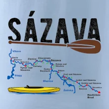 Mapa řeky Sázavy