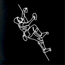 Lezecká stěna jedním tahem