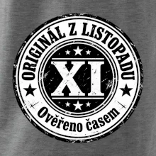 Originál z listopadu černobílá pečeť XI