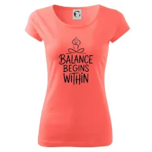 Balance begins within nápis