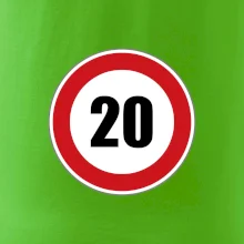 Dopravní značka - omezení rychlosti 20