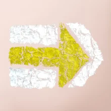 Párová turistická značka žlutá