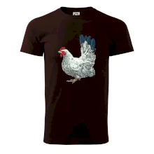 Slepice kreslená bílá