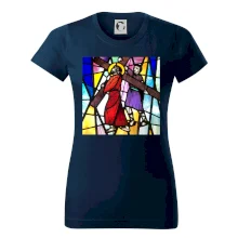 Vitráž - Ježíš a kříž