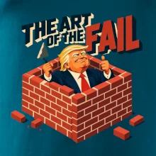 Donald Trump zazděný ve vlastní zdi