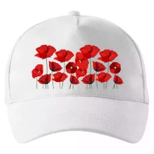 Vlčí mák v řadě