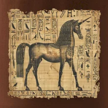 Egyptské hieroglyfy jednorožec