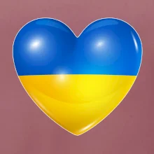 Ukrajina srdce vlajka