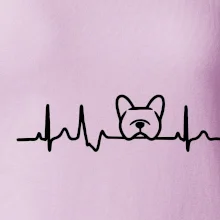 EKG Francouzský buldoček hlava