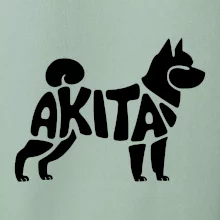Akita Inu - Nápis v těle