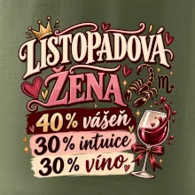 Listopadová žena čtyřicet procent vášeň třicet intuice