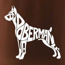 Doberman - nápis v tělě