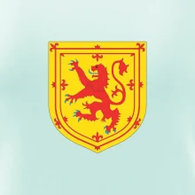 Skotský lev na hrudi