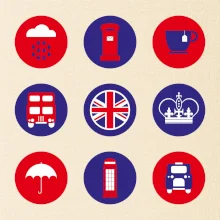 Anglie symboly v kruzích