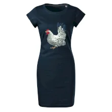 Slepice kreslená bílá