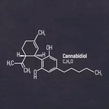 Molekulární struktura CBD (Canabidiol)