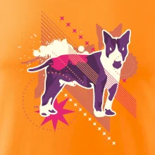 Pes abstrakce fialový