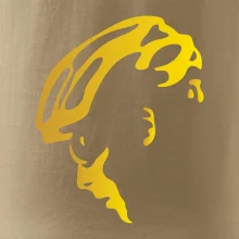 Hlava cyklista zlatá