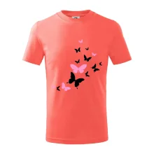 Motýli růžovo černí