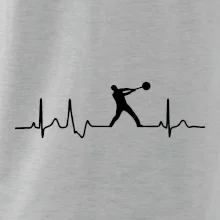 EKG hod kladivem muž