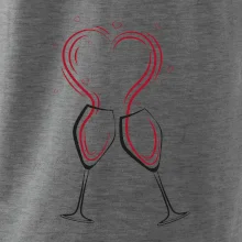 Víno je láska - srdíčka
