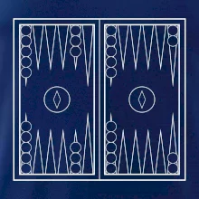 Backgammon černobílý