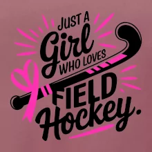 Just a girl who loves field hockey černo růžové