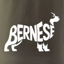 Bernese Mountain Dog nápis v těle