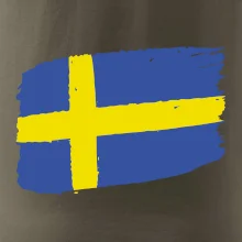 Švédsko vlajka štětkou