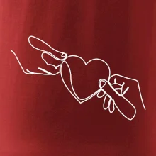 Dvě ruce a srdce jedním tahem