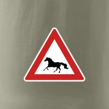 Dopravní značka - Pozor kůň běžící
