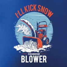 Kick snow blower