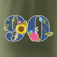 Květinové číslo kreslené - 90