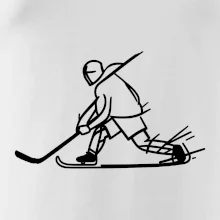 Kreslený hokejista tučnou fixou