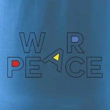War, peace - barevný nápis