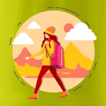 Barevný párový motiv na hory