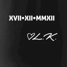 Datum výročí a iniciály