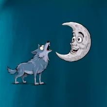 Parové triko - Vlk a měsíc