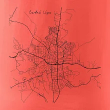 Česká Lípa - Mapa černobílá