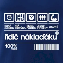 Čárový kód řidič náklaďáku