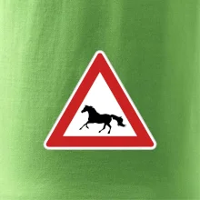 Dopravní značka - Pozor kůň běžící
